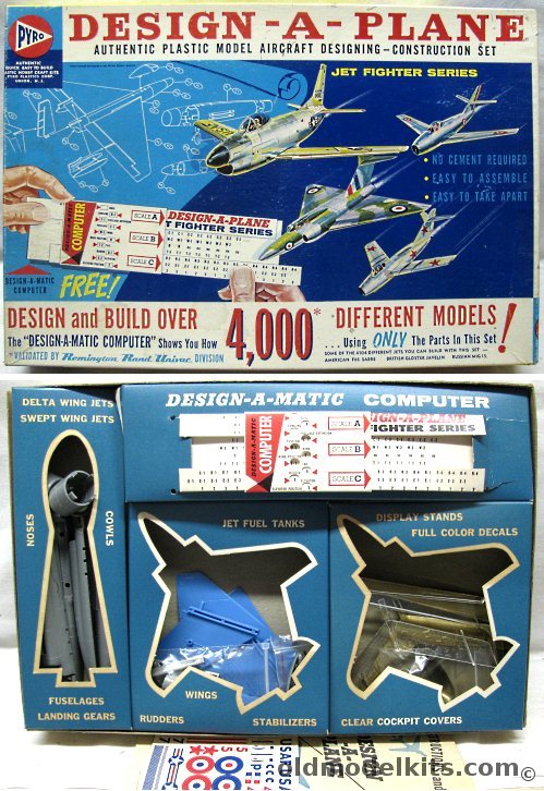 Pyro Design-A-Plane  - Makes 4104 Different Jets, 360-398 plastic model kit